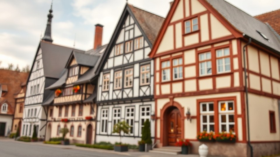 Fachwerkhäuser mit Gästezimmern in einer Gasse der Haller Altstadt